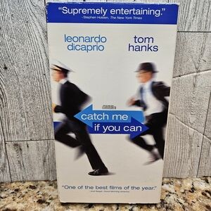 Catch Me If You Can VHS Leonardo Dicaprio Tom Hanks Color 2 Hours 21 Minutes